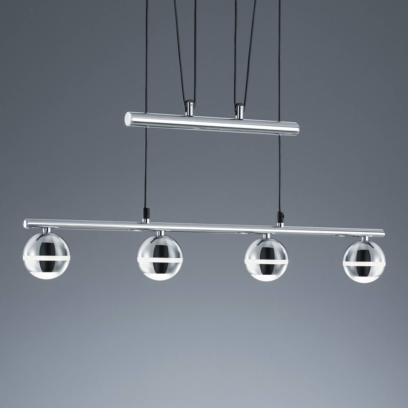 Suspension LED Ada à 4 lampes, hauteur réglable