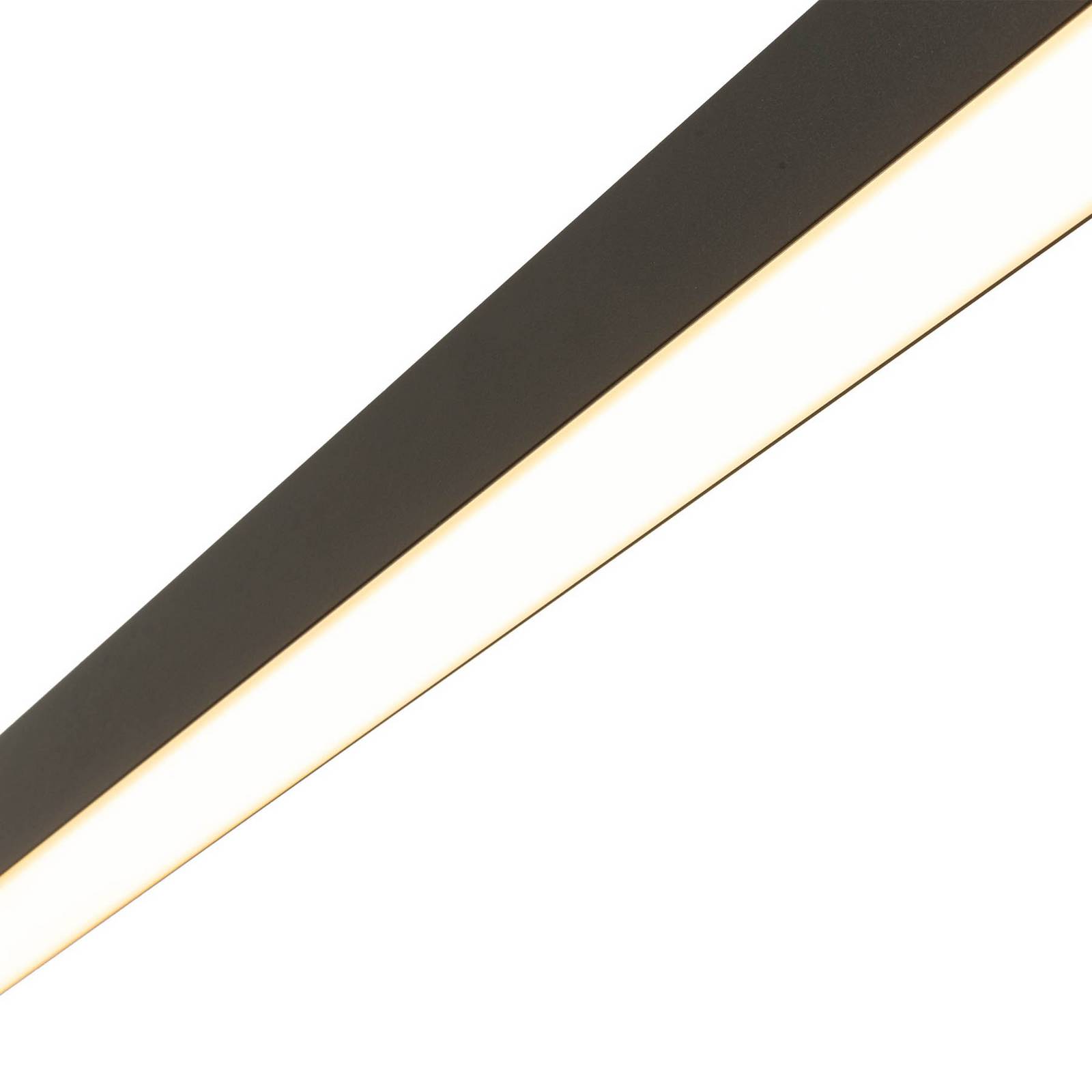 Lampa wisząca Luxe LED, czarna Długość 112,5 cm Metal 4000 K