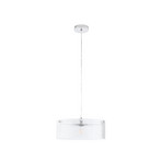 Meritt hanglamp, chroom/transparant, Ø 40 cm, glas - Lucande