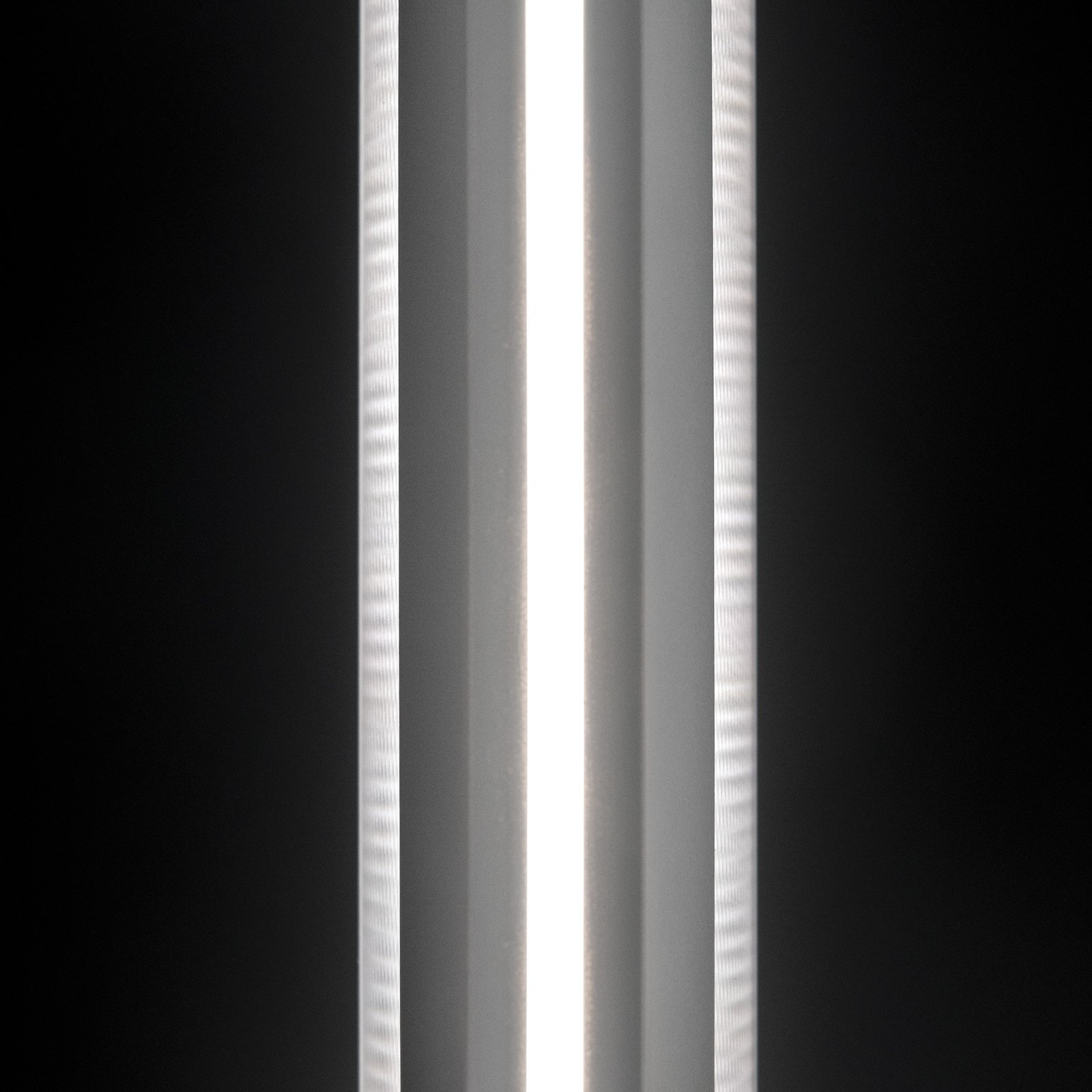 Slamp LED-gulvlampe Modula lineær, plisseret, lysegrå