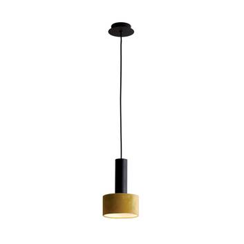 Pendellampe Arietta mit Samtschirm, gold