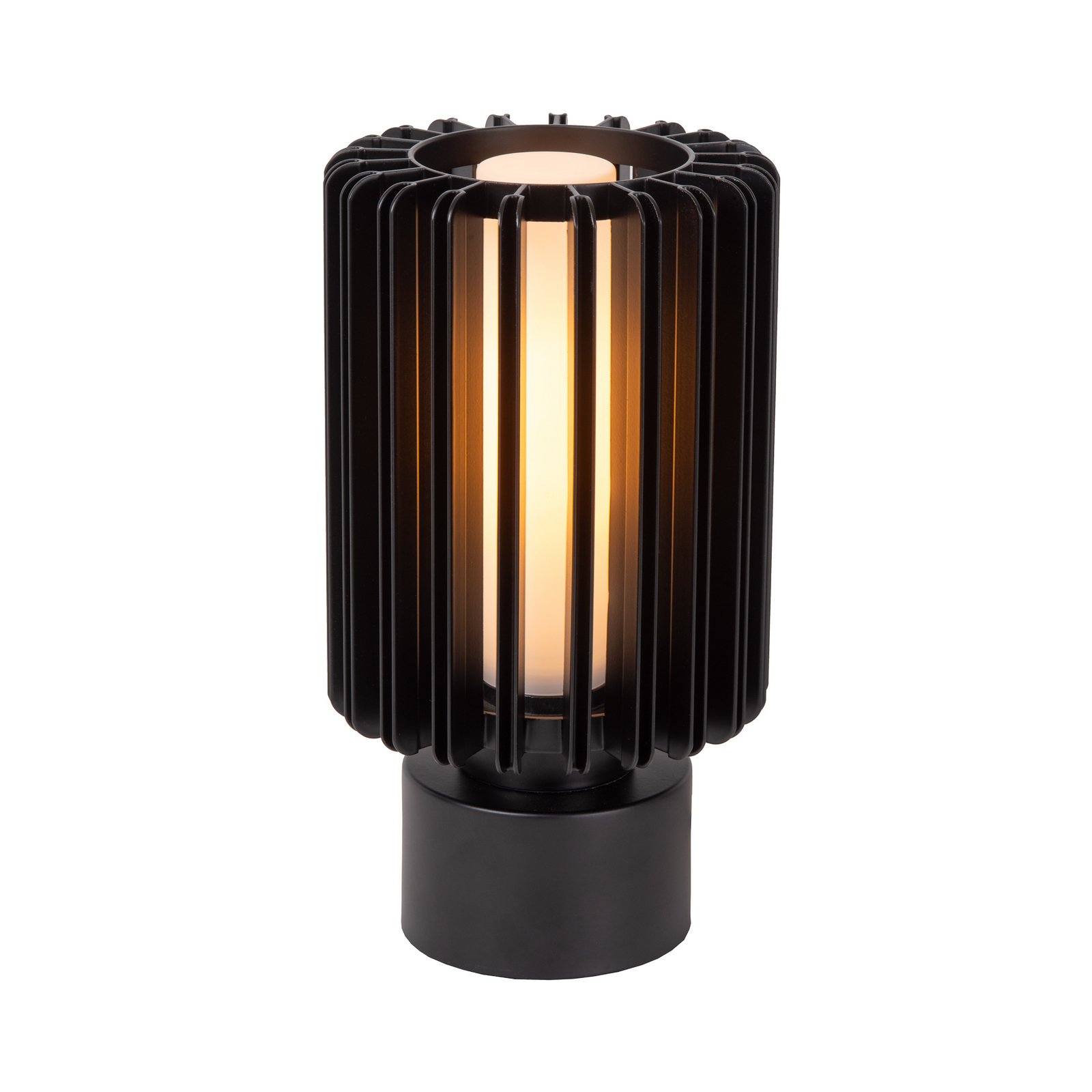 lampe à poser Lambres, noire, hauteur 27 cm, métal