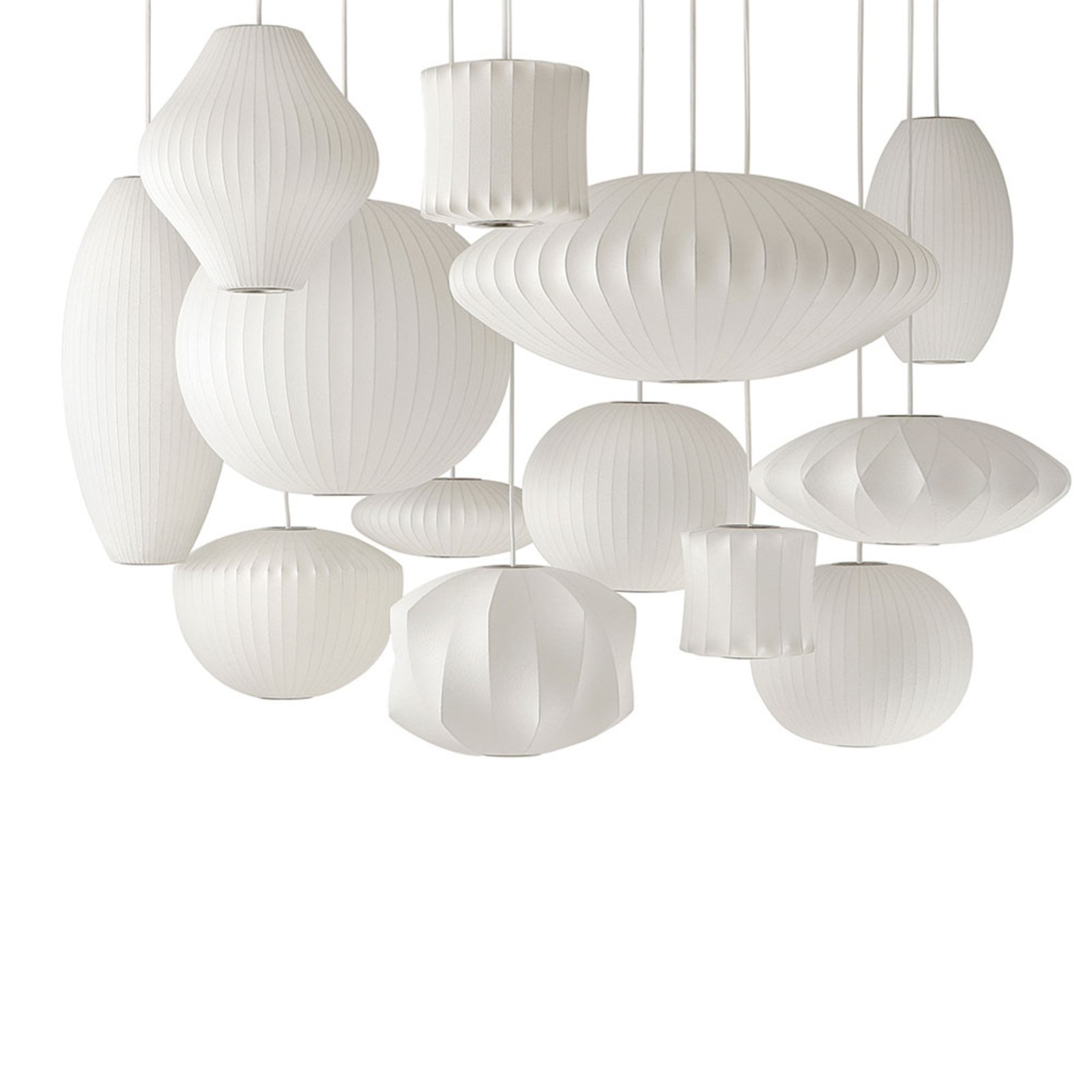 Nelson Saucer Bubble Pendant M Off-White - Herman Miller