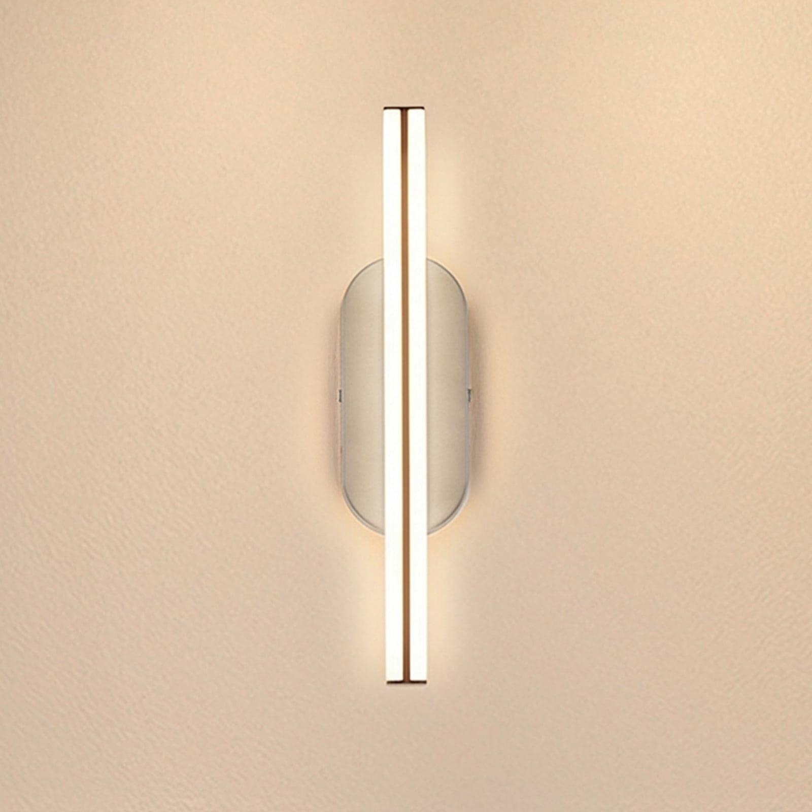 Ruth LED wall light, light grey/brown, height 30 cm, 3,000 K