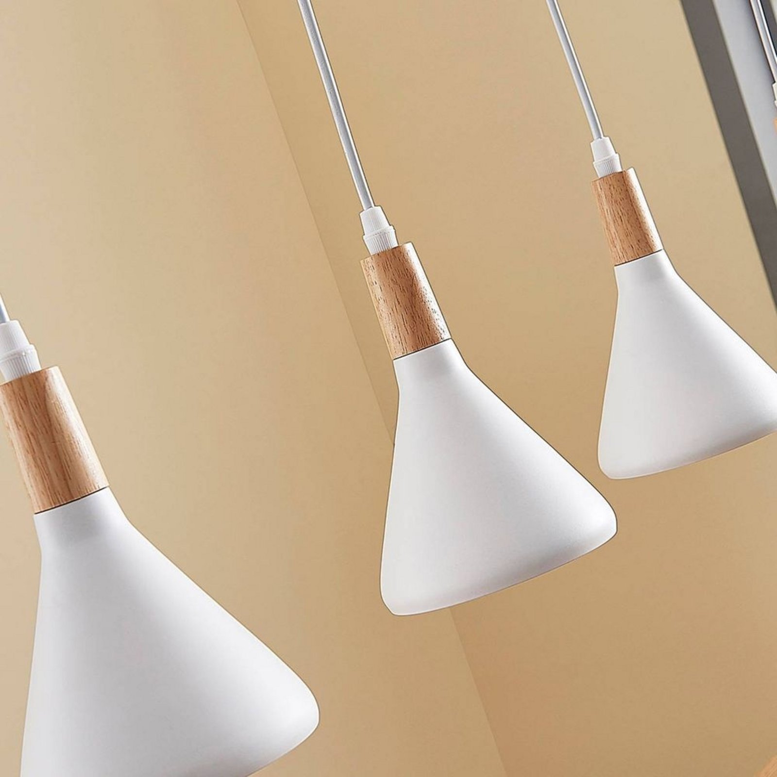 Arina Lustră Pendul White/Wood - Lindby