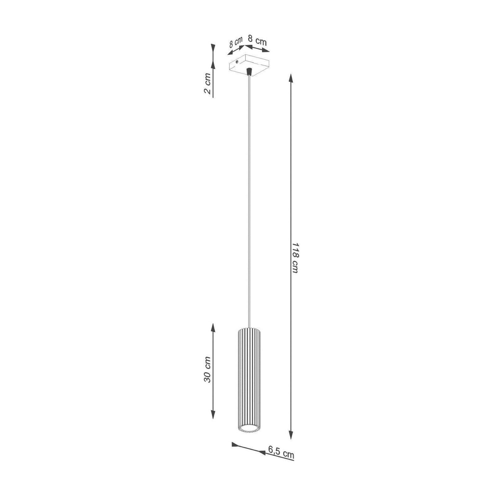 SOLLUX LIGHTING Lampă suspendată Carbon negru Ø 6 cm aluminiu - Camera de zi / sufragerie - Modern