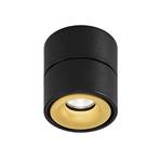 Egger Clippo spot LED soffitto, nero-oro, 2.700K