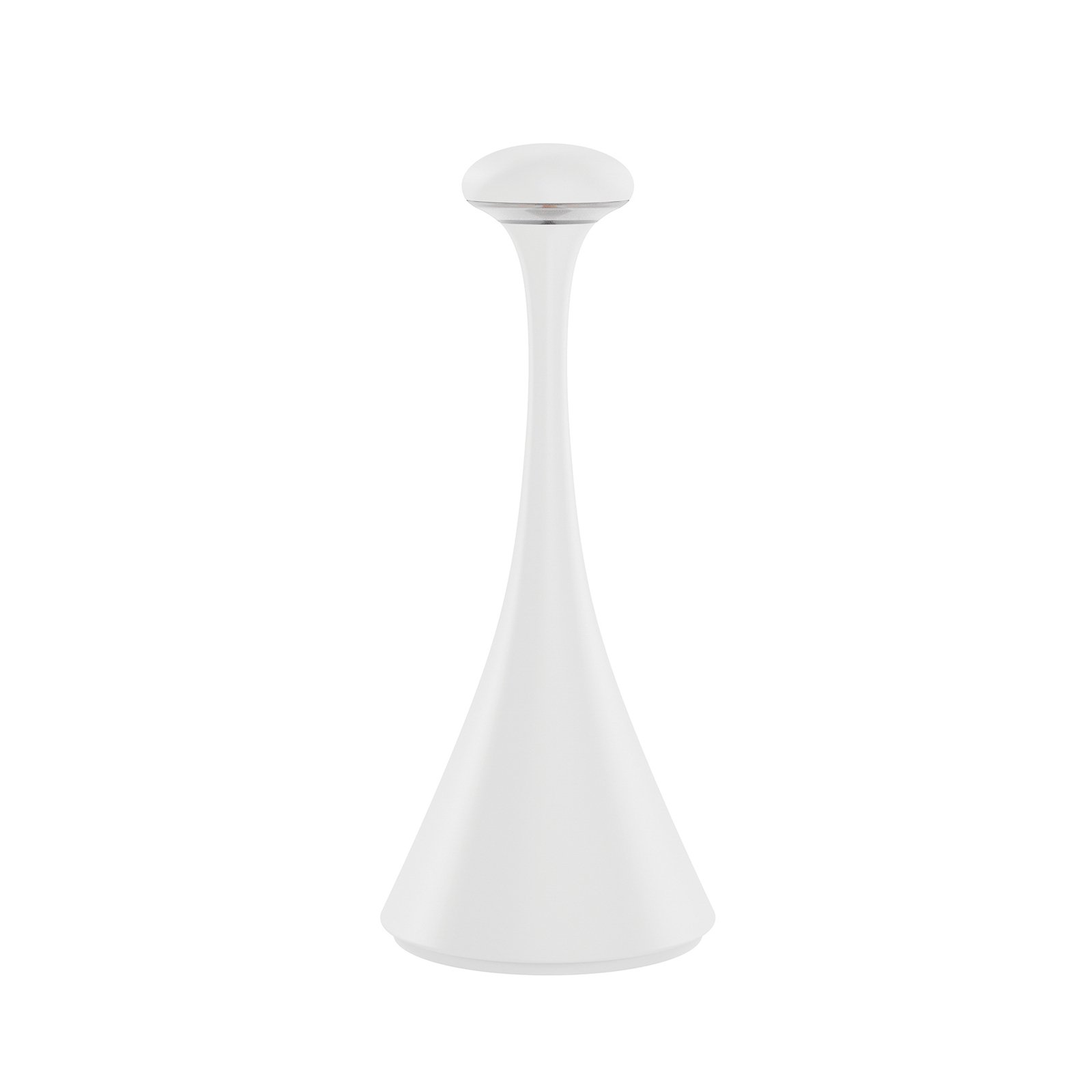 Lampada da tavolo ricaricabile a LED Nudrop mini, bianco neve, IP54, dimmerabile