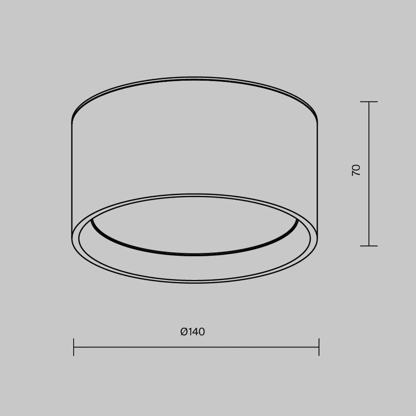 Maytoni Downlight LED Vega, blanc, Ø 14 cm, 15 W, aluminium