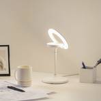 Stolní lampa LED Filigree, otočná, bílá