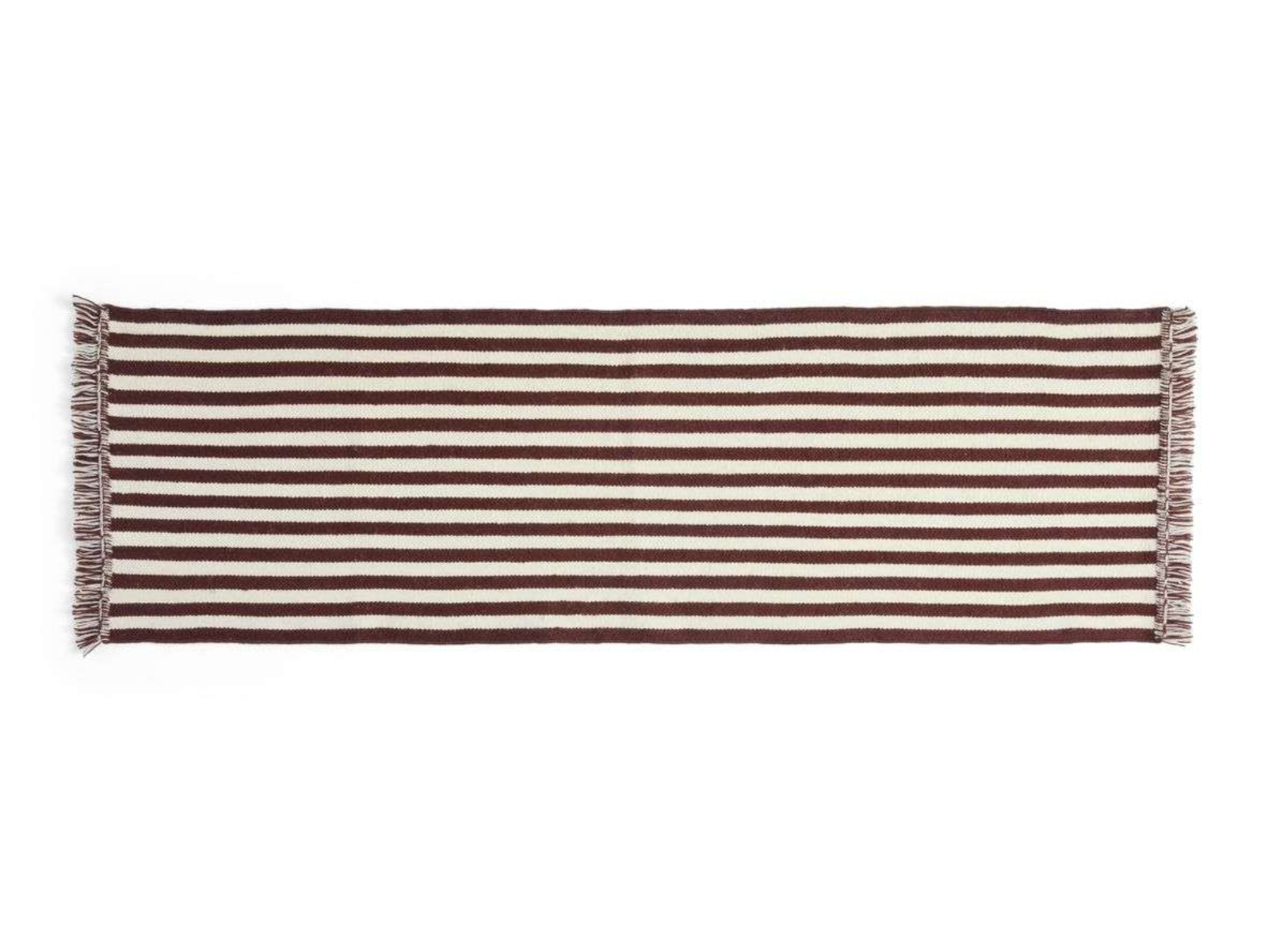 Stripes and Stripes Wool Rug 200x60 Cream - HAY