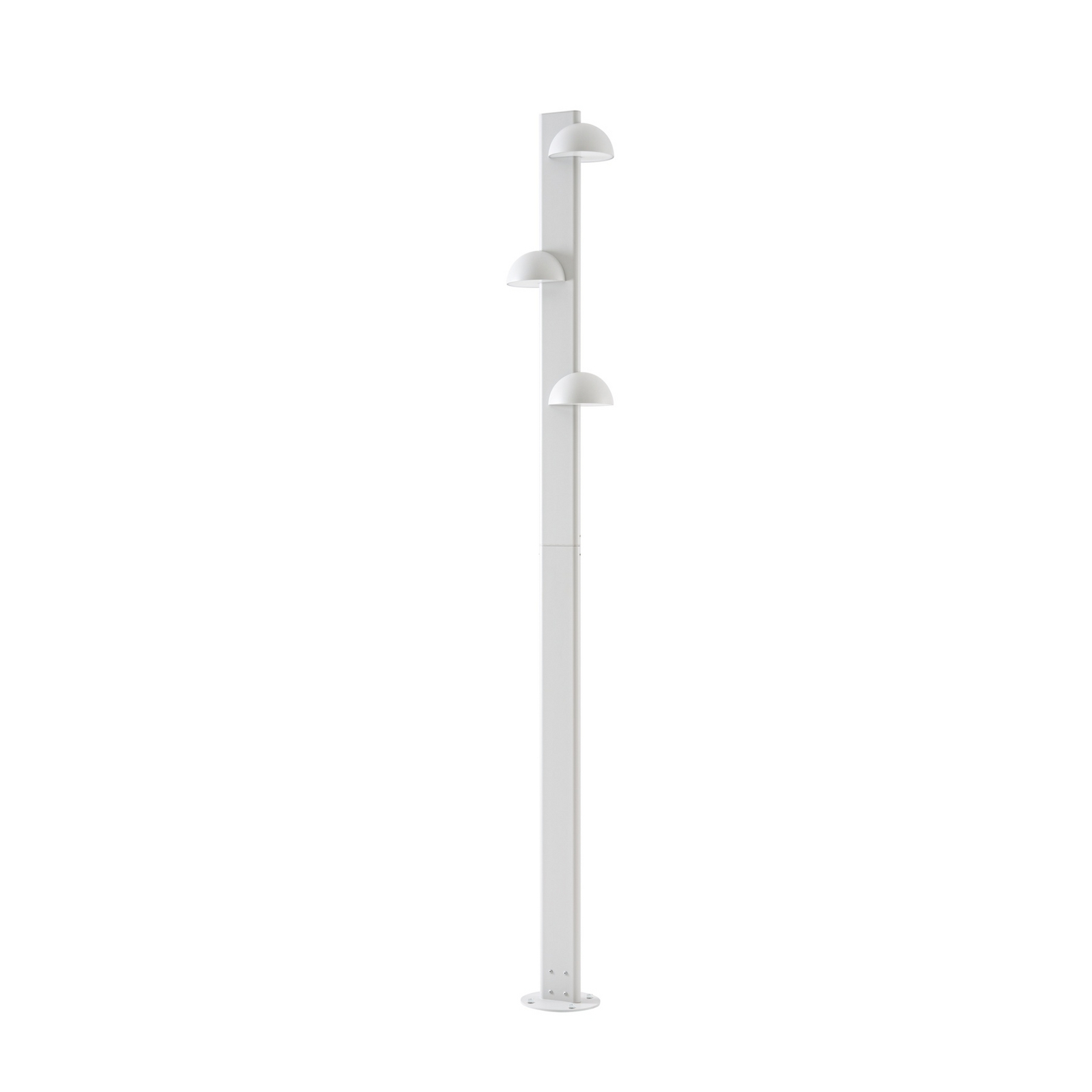 Candeeiro exterior LED Lucande Velira, cinzento claro, 220 cm, 3 lâmpadas
