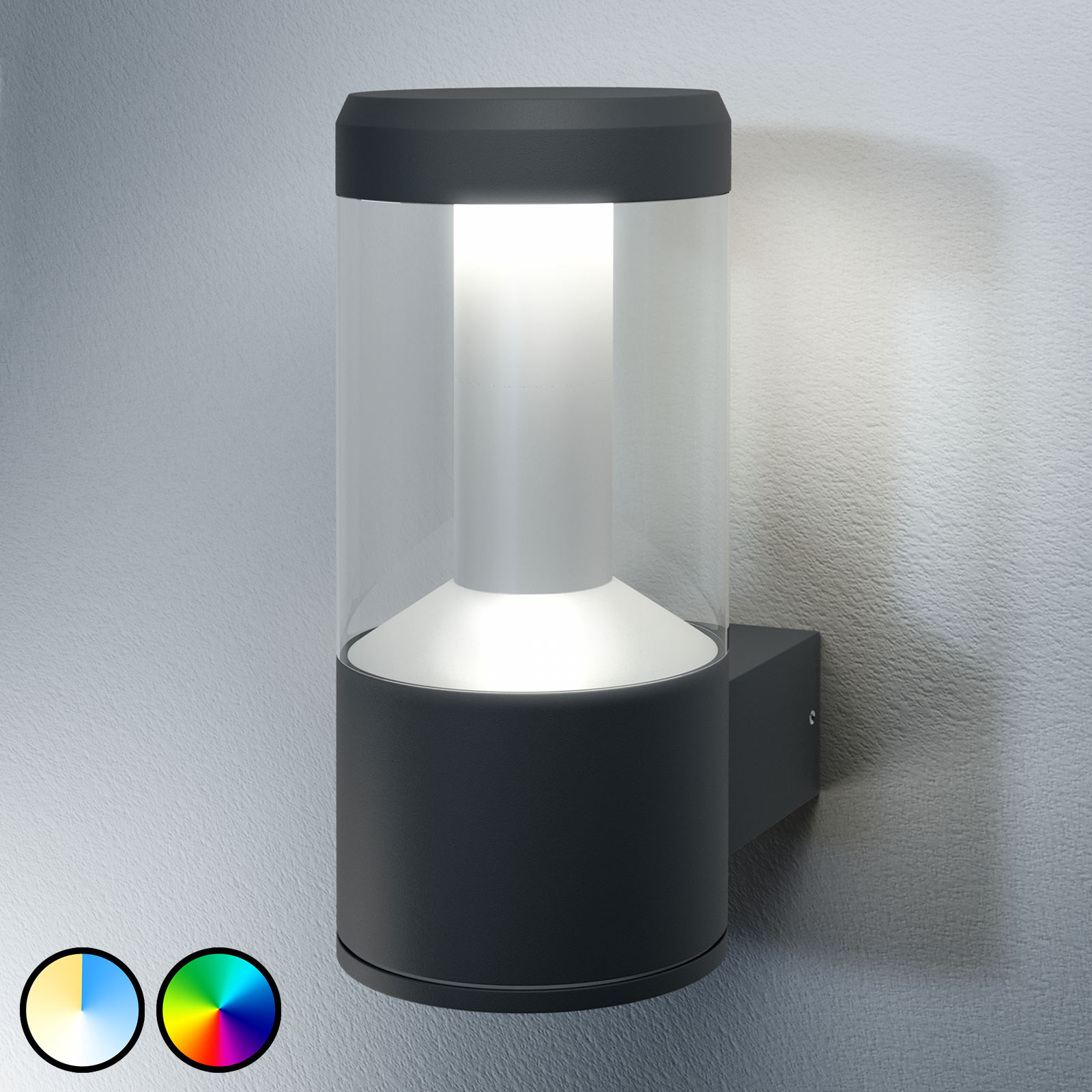 LEDVANCE SMART+ Bluetooth Modern Lantern wall lamp, aluminium, polycarbonate, 12 W, energy efficiency: A, W: 11 cm, H: 24 cm