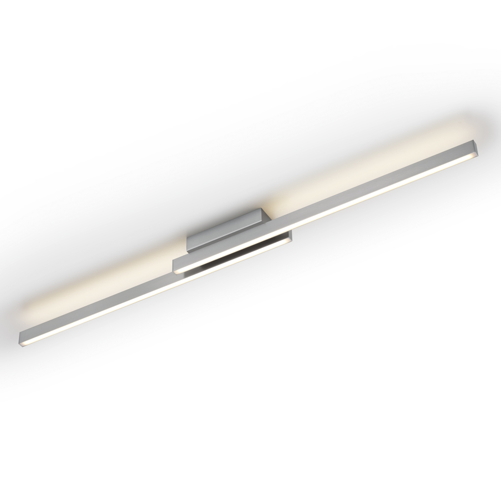 Knapstein Slim LED ceiling light Double Bar, for Living / Dining Room, metal, 38 W, energy efficiency: A, L: 117.5 cm, W: 6.8 cm, H: 8 cm
