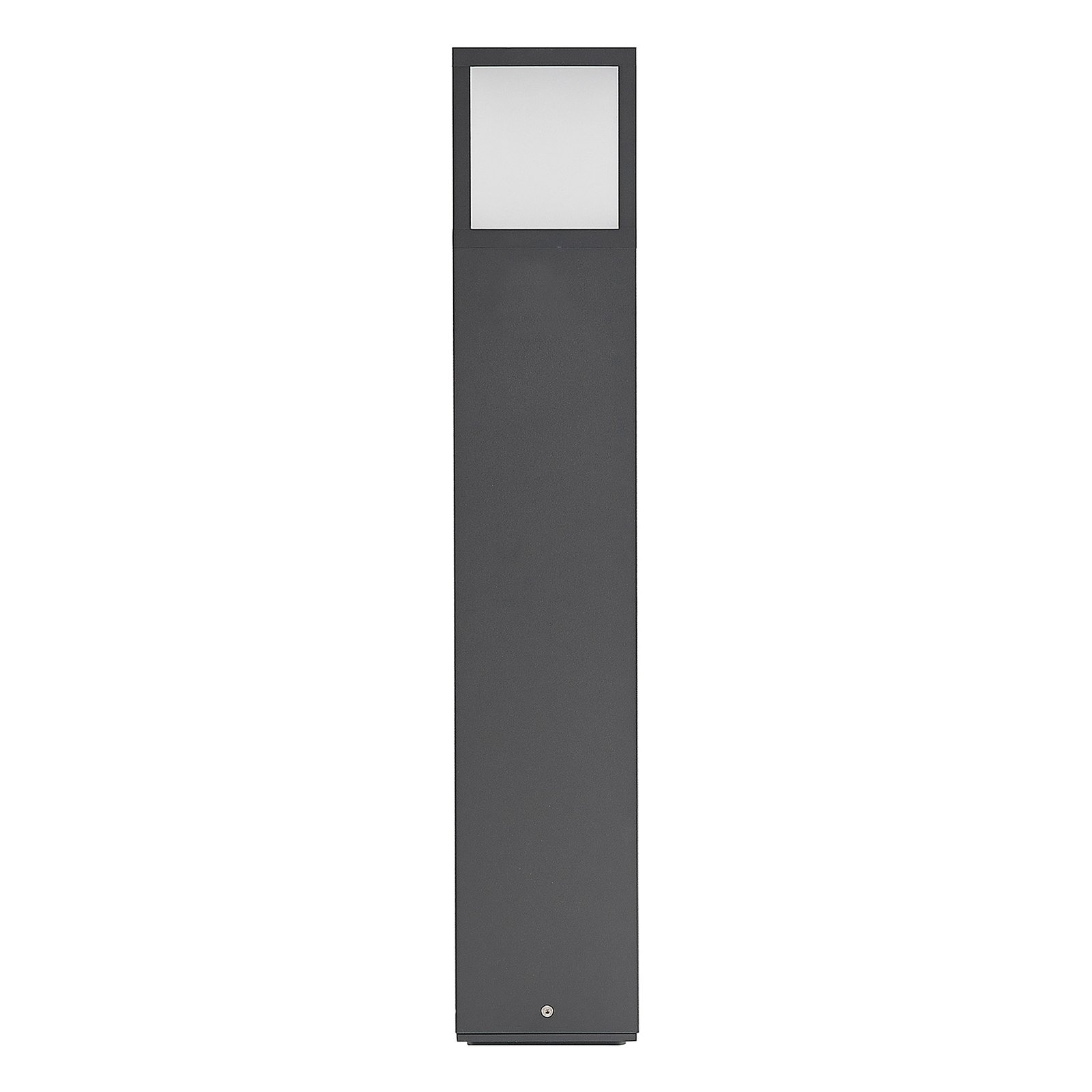Lucande Wegeleuchte Dewari, E27, 65 cm, dunkelgrau, IP54