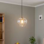 Viseća svjetiljka Kaja s prozirnom staklenom kuglom, Ø 24 cm