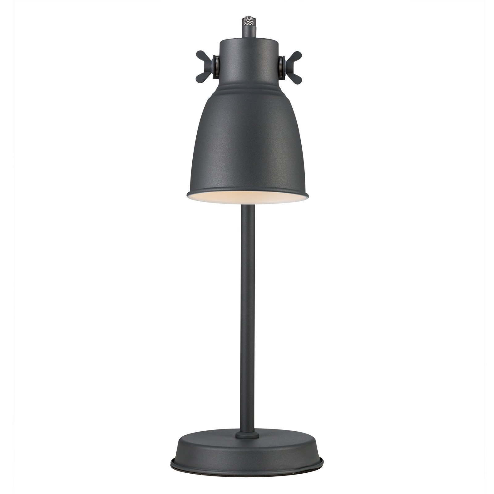 Lámpara de mesa Adrian de metal, negro