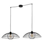 Barbella hanging light, cage lampshade, two-bulb