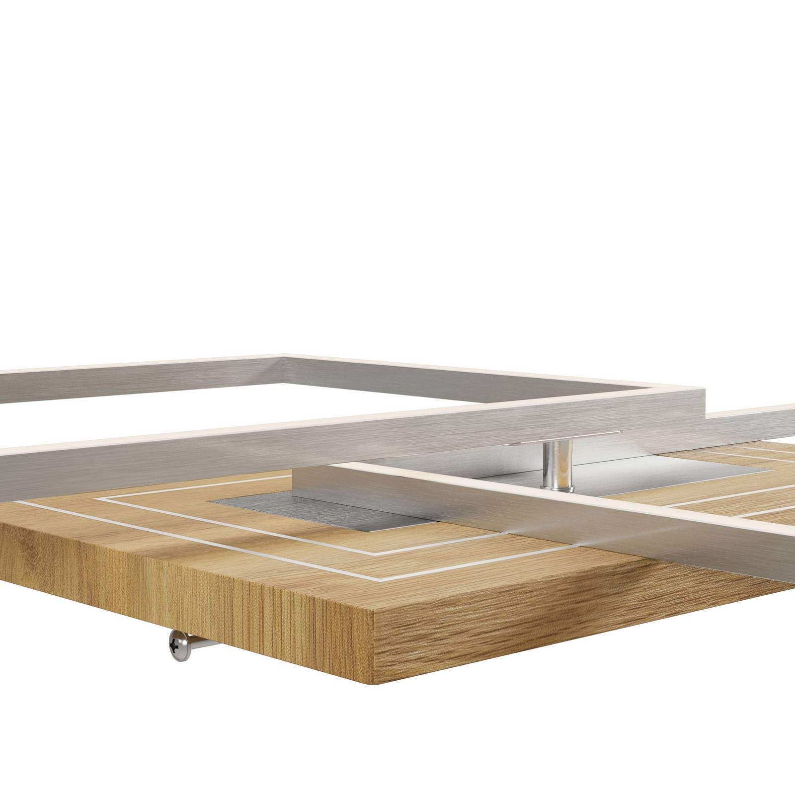 LED-Deckenleuchte Inka S, Länge 50 cm, holz hell, dimmbar günstig online kaufen
