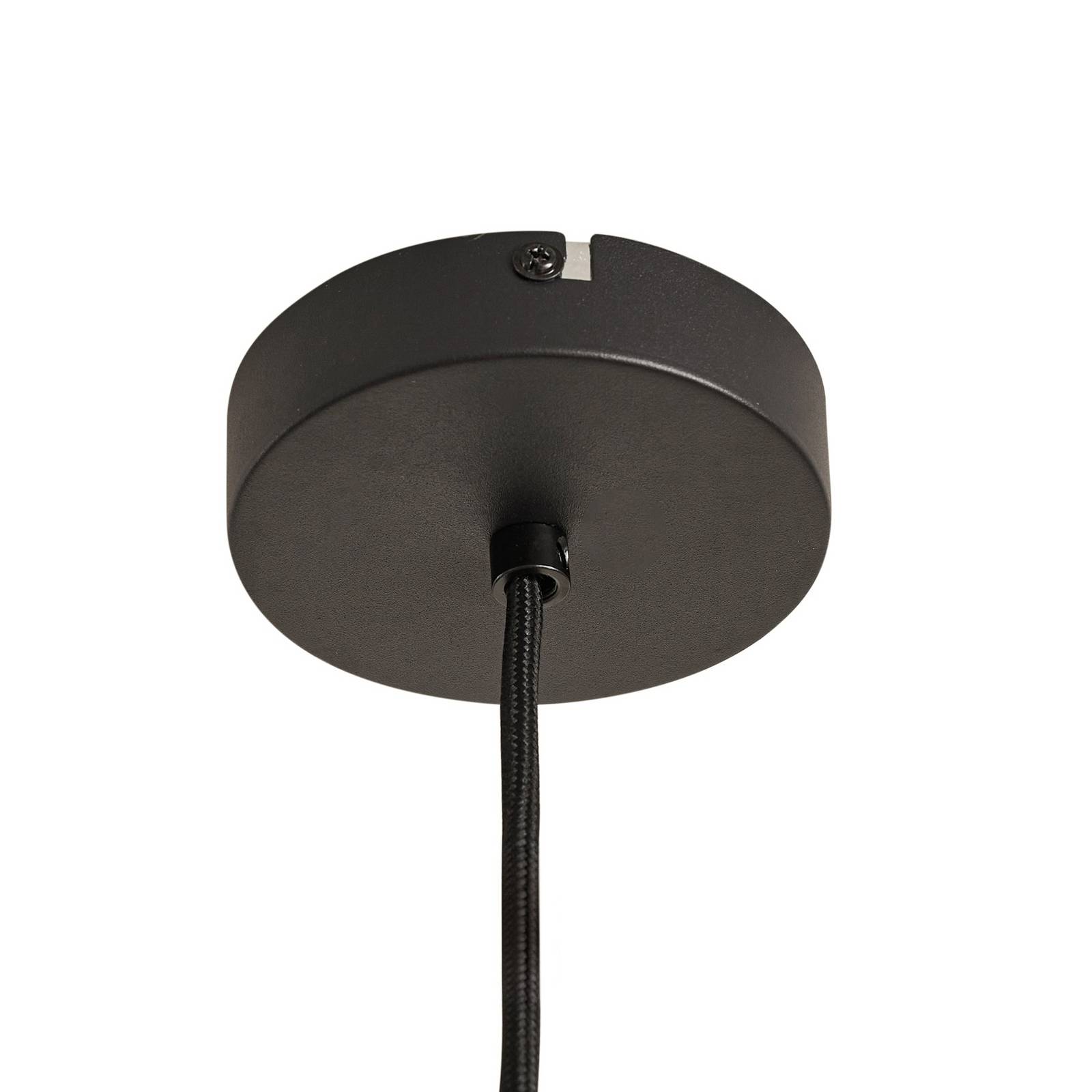 Lindby Żyrandol Haldor, len, tkany, naturalny, Ø 40 cm