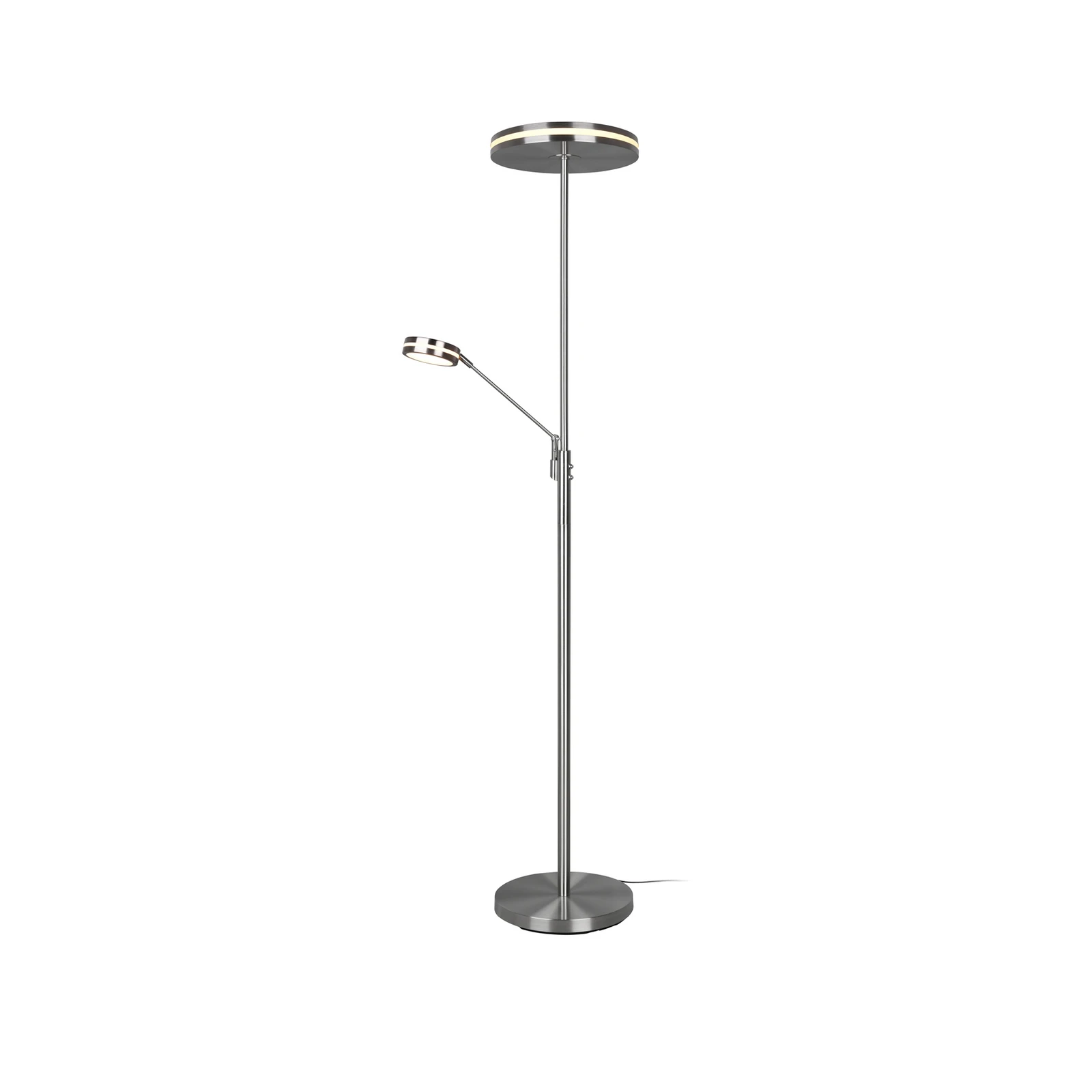 LED-Deckenfluter Franklin, Leselampe, nickel matt
