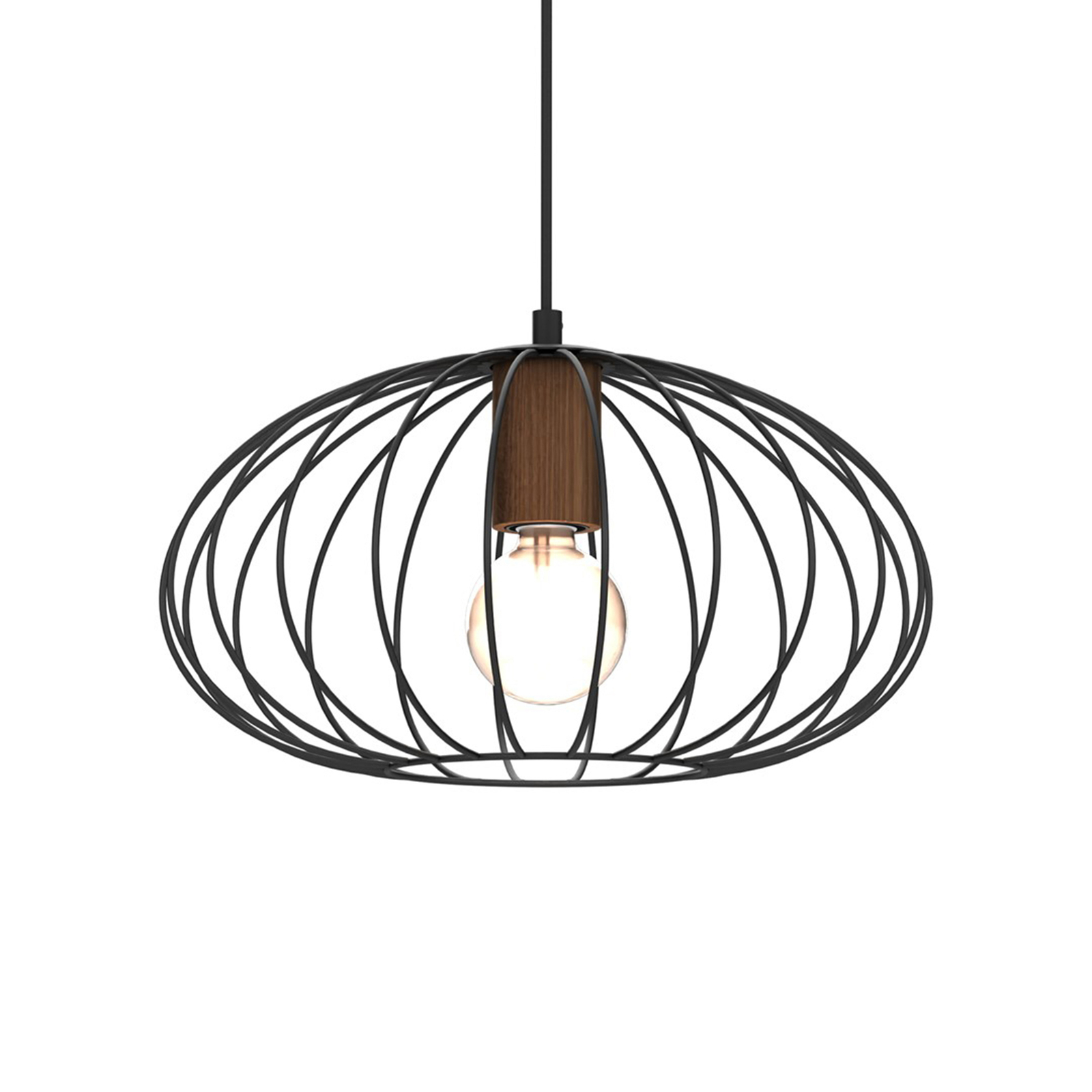 Meridiano linear pendant cage lampshade three-bulb