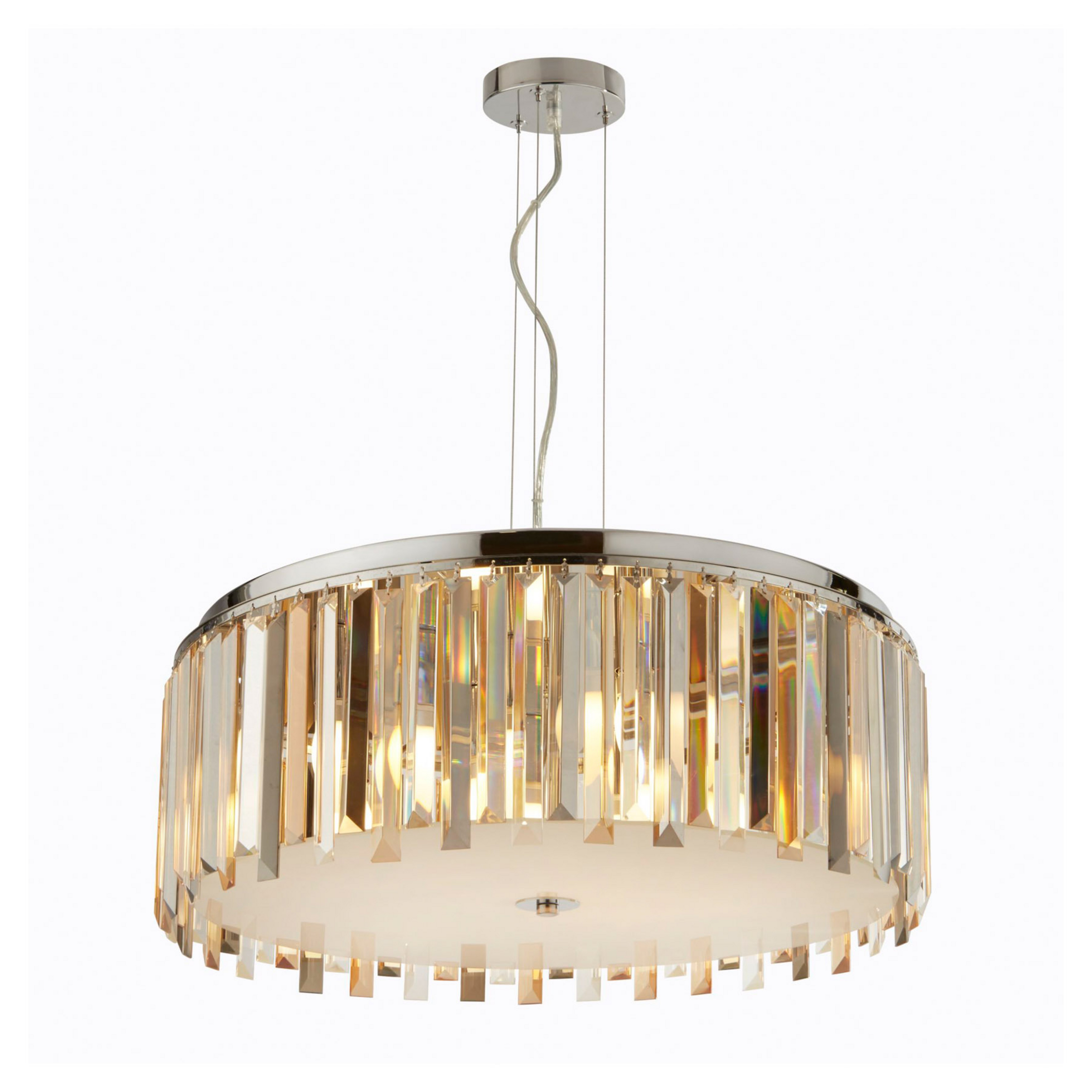 Suspension Clarissa prismes en cristal, Ø 60 cm