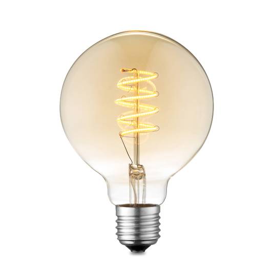Lucande LED-Lampe E27 G95 4W 2.700 K dimmbar amber