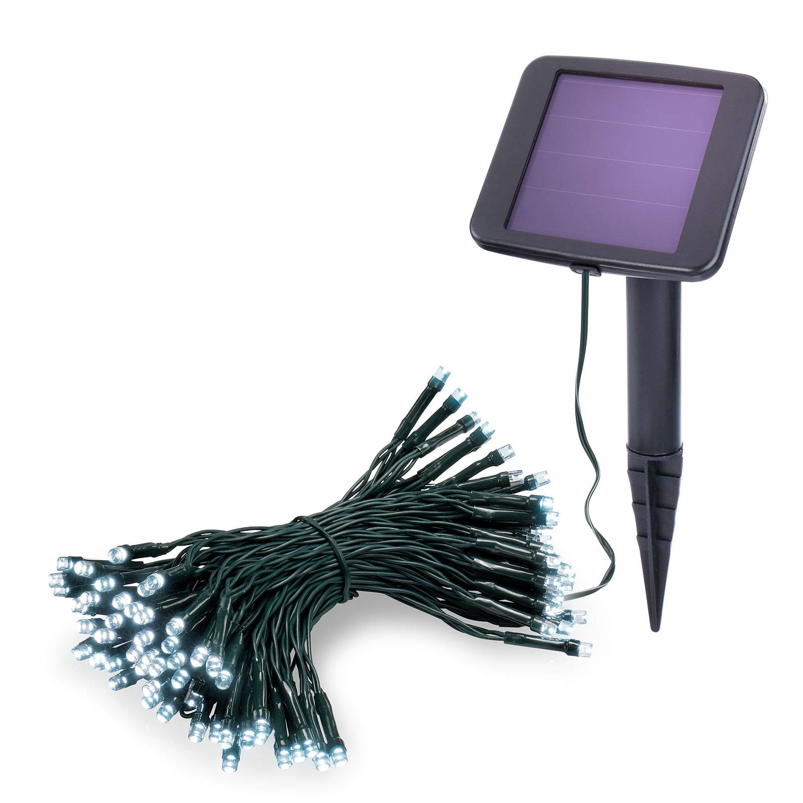 LED-Solar-Lichterkette Premium, 6.000 K, 100 LEDs