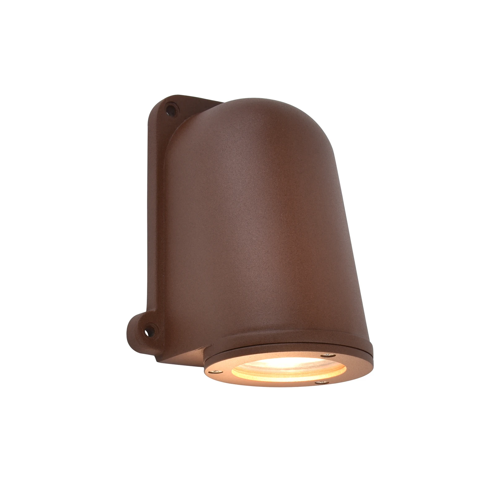 Āra sienas lampa ANCOR, brūna, augstums 15 cm, metāls, GU10, IP54