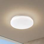 Lindby LED outdoor ceiling light Kirkola, 4000 K, Ø 34 cm, white