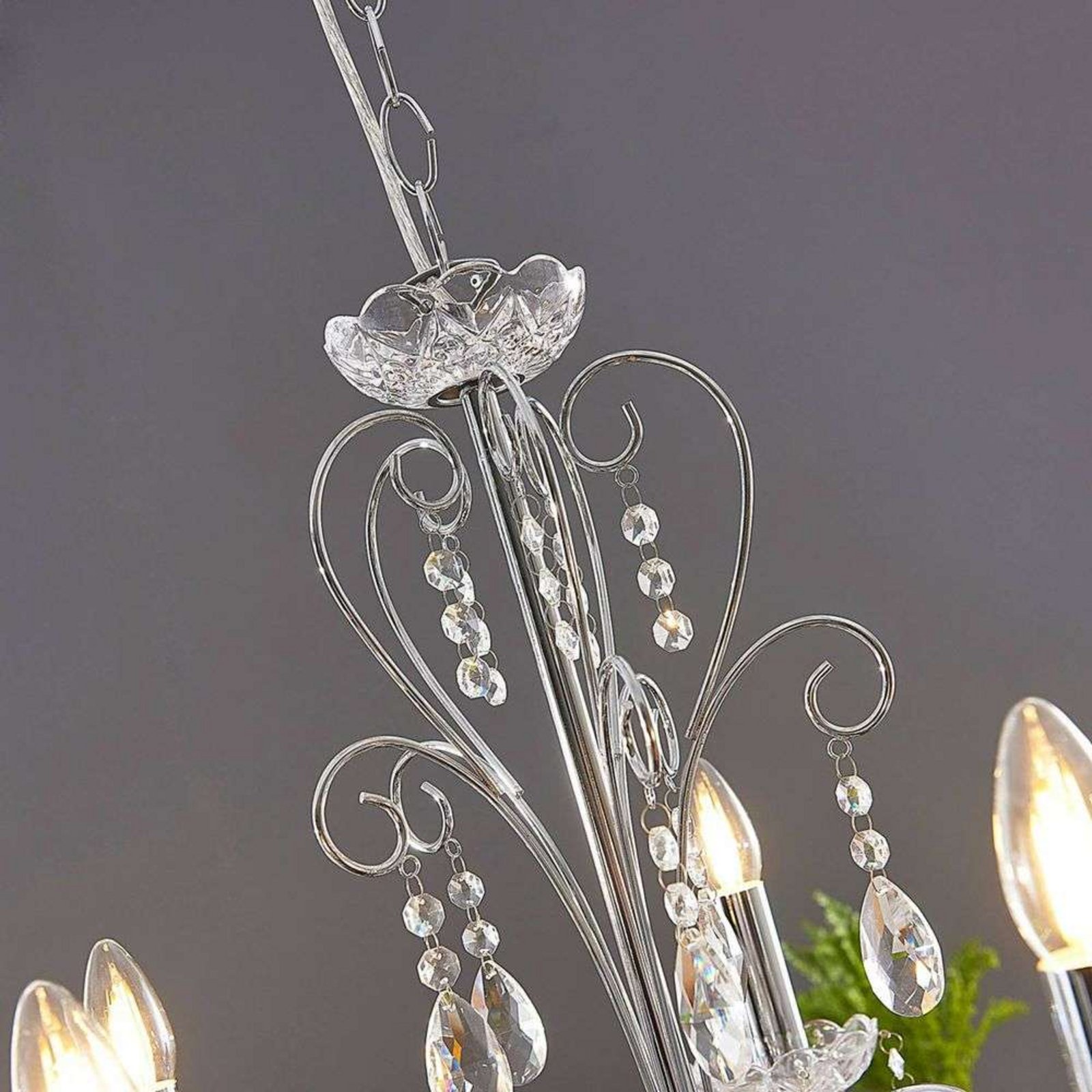 Solveig 5 Lustră Pendul Chrome/Clear - Lucande