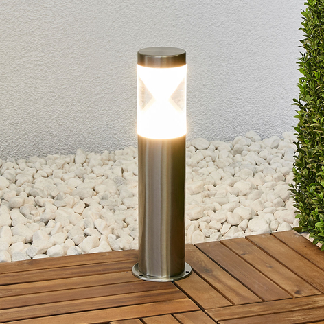 Fabrizio LED pillar lamp with hourglass look