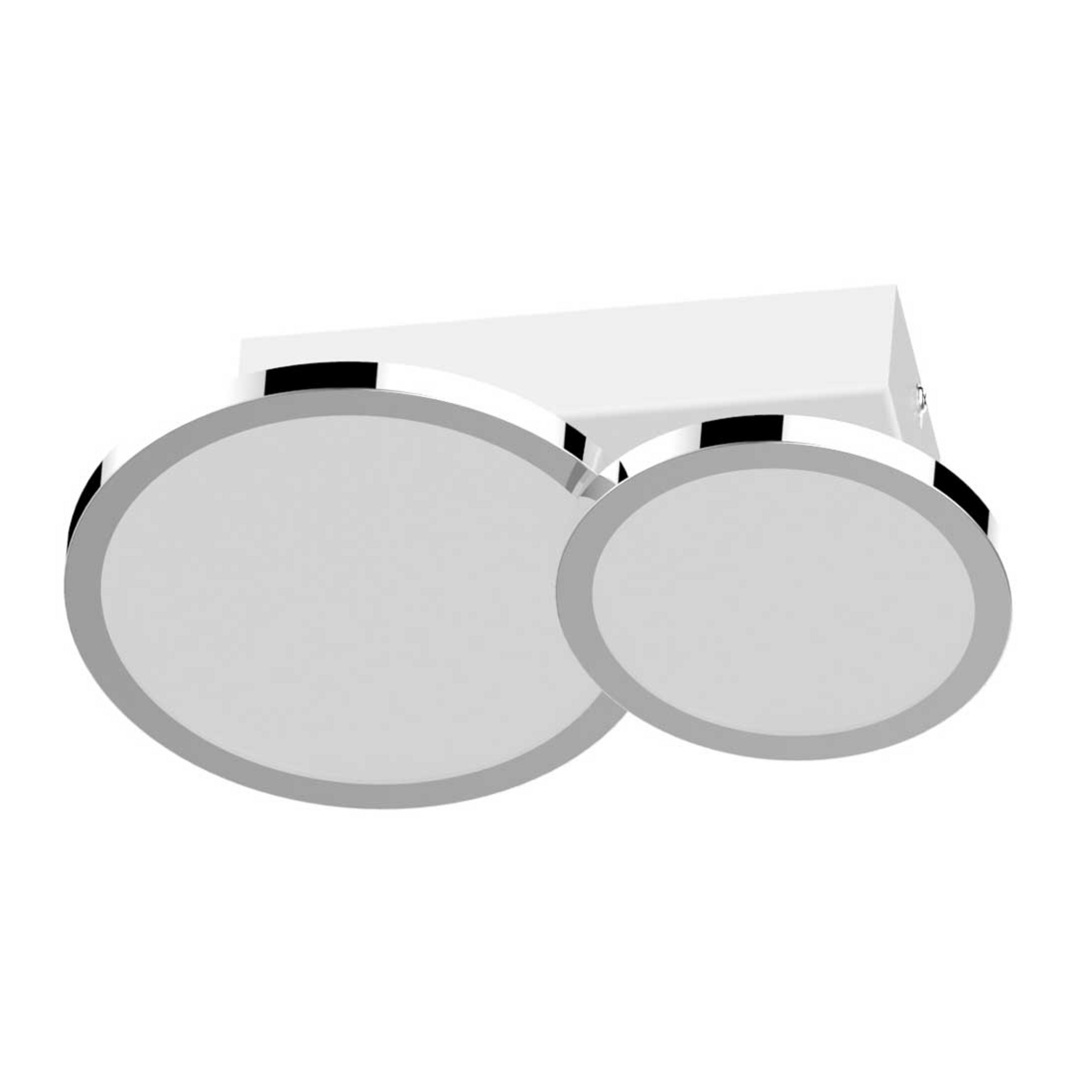 LIGHTME LED φωτιστικό οροφής Aqua GU10 2-φωτο χρώμιο