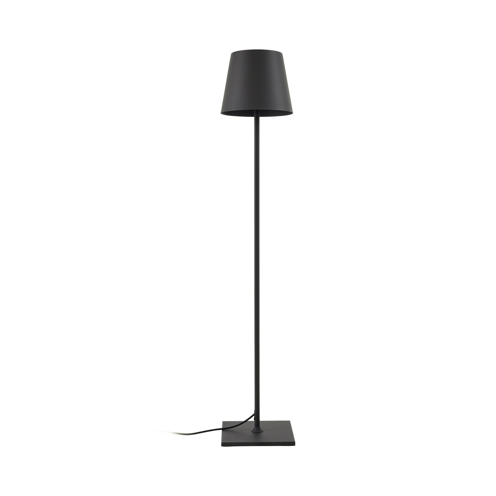 Lucande terraslamp Andrei, grijs, 150cm hoog, IP54, E27