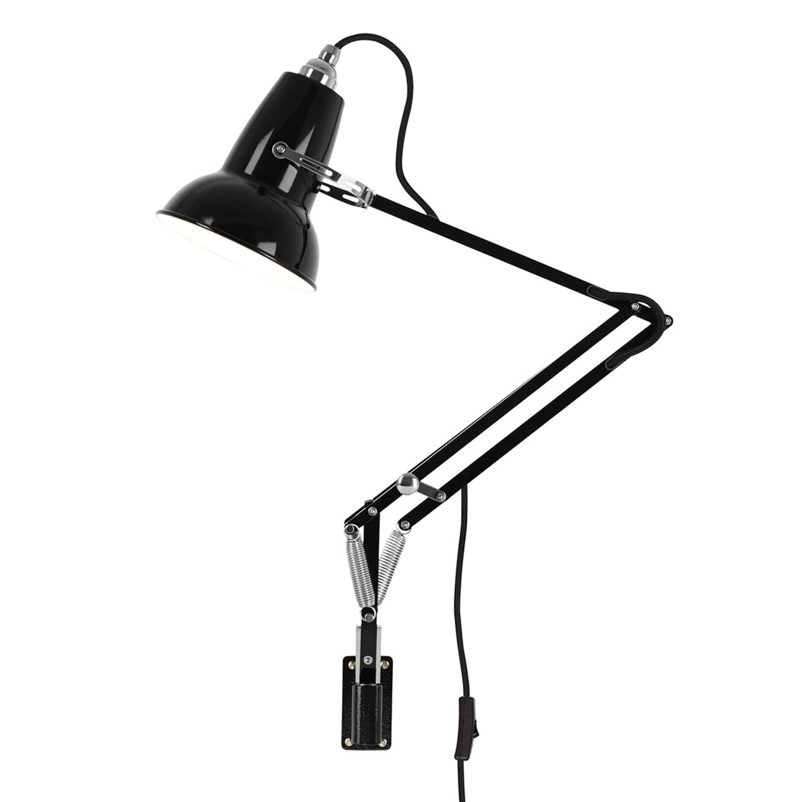Original 1227 Mini Wandlamp met montage Jet Black - Anglepoise