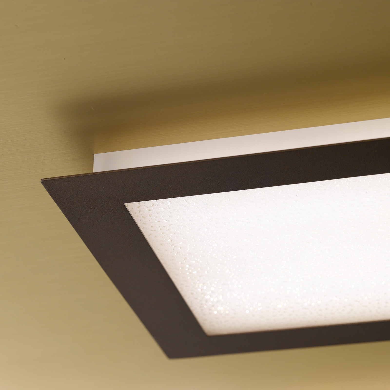 LED ceiling light Bug square, rust