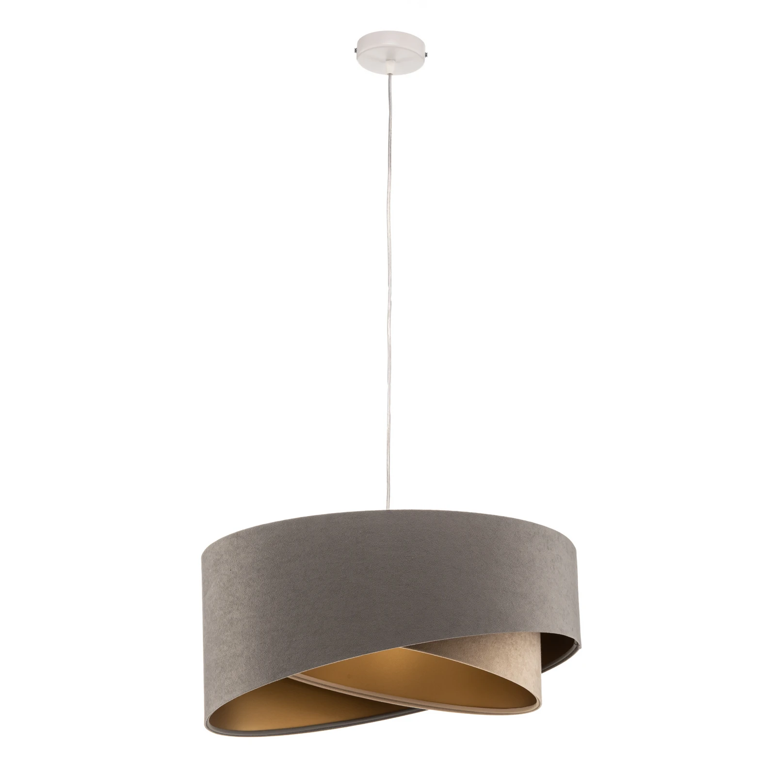 Piekaramā lampa Vivien trīs krāsās pelēka/bēša/zelta