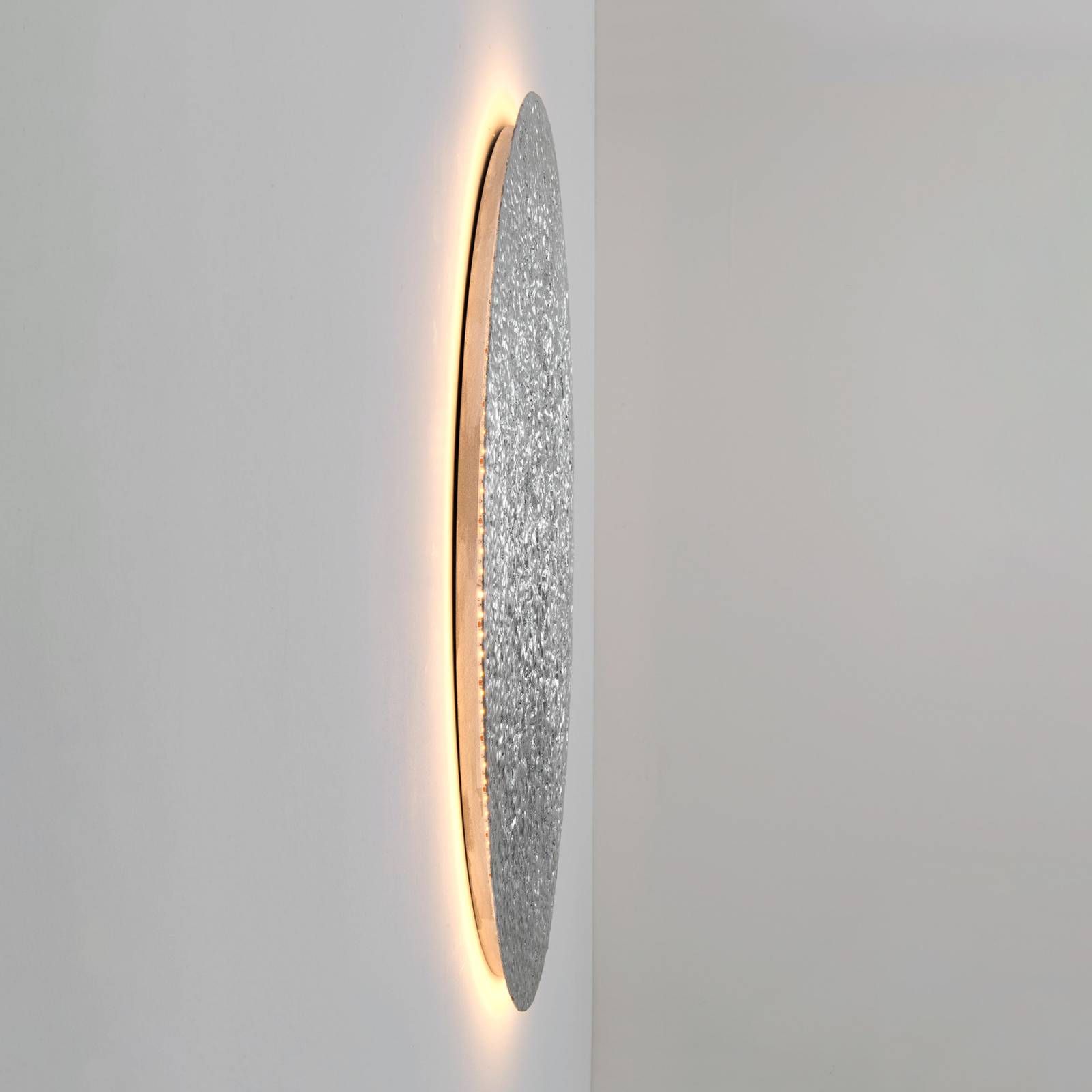 Kinkiet LED Meteor, kolor srebrny, Ø 100 cm, żelazo