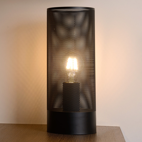 Rettformet bordlampe Beli i svart