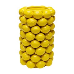 Jarrón KARE Lemon Juice, altura 43 cm, Ø 26 cm, porcelana, amarillo