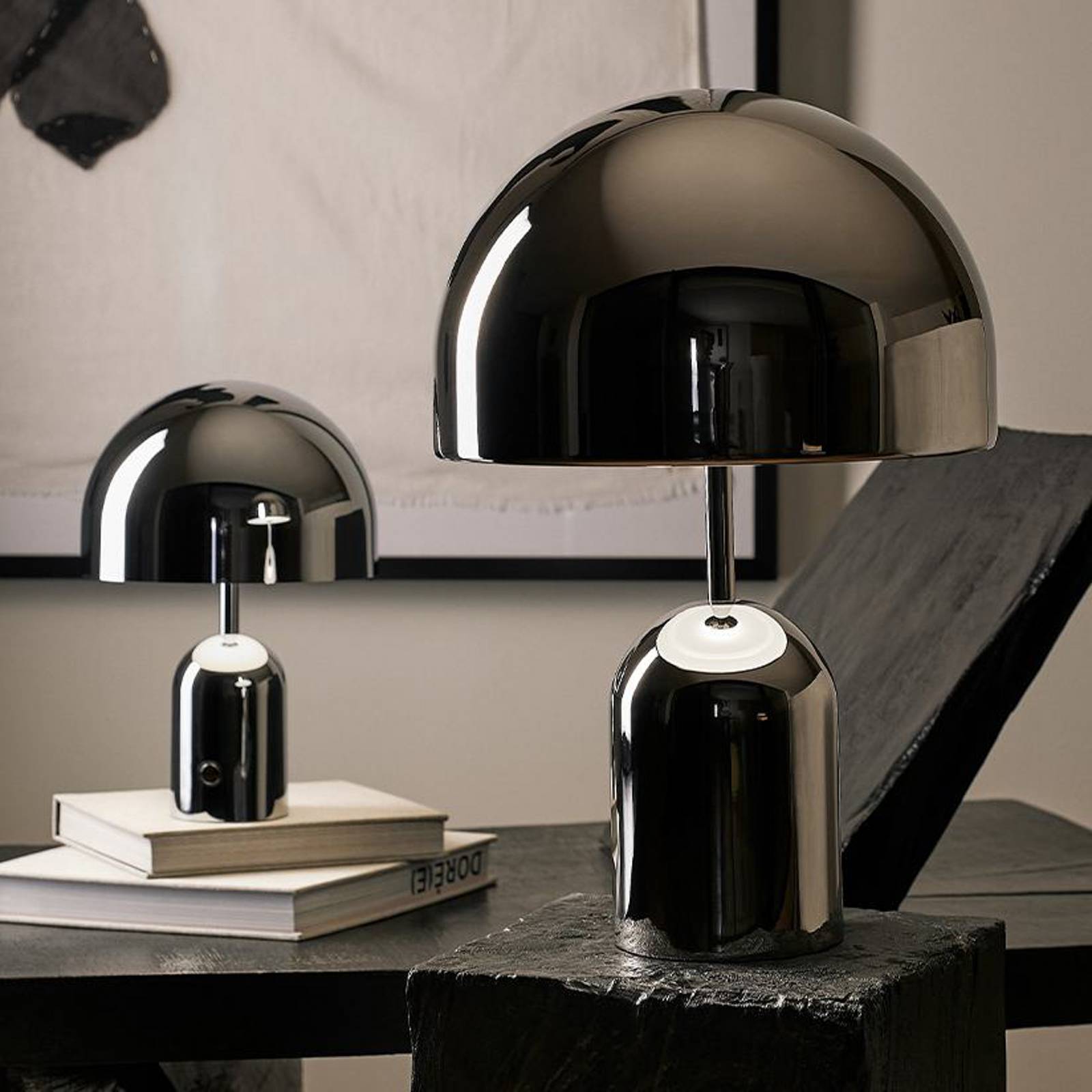 Przenośna lampa stołowa LED Tom Dixon Bell, czarna, IP44