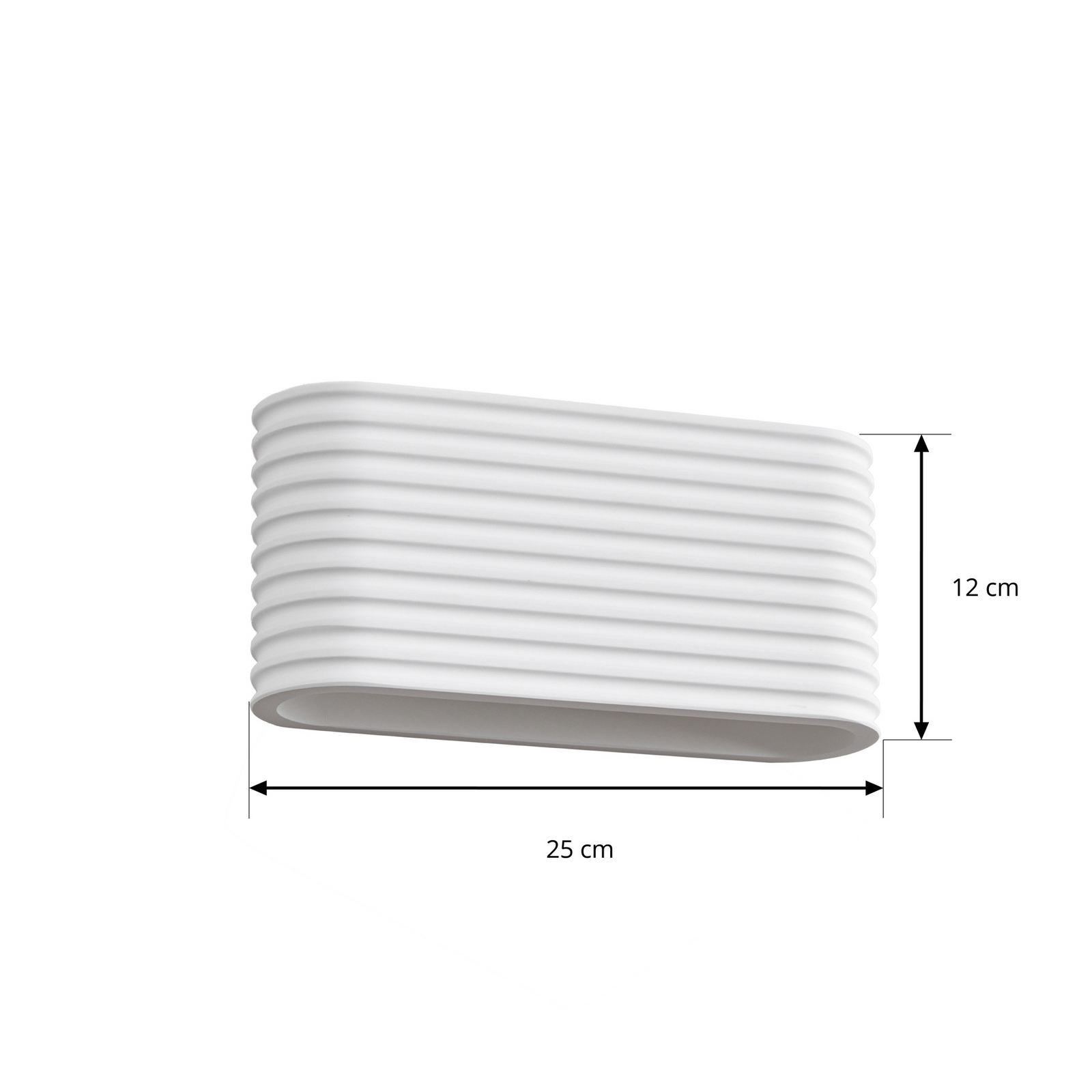 Aplică de perete Lindby Jurupa, alb, lățime 25 cm, 2 x G9, gips