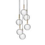 Miira 6 Candelabru Large Brass/Optic Clear - Nuura