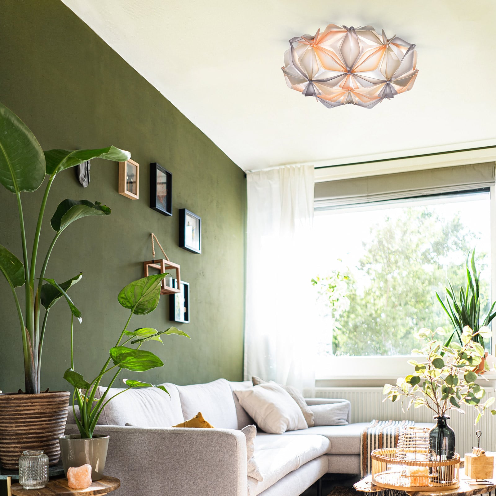 La Vie Loft-/Væglampe Ø50 Amber La Vie M Slamp - Stue - Design - Plastik - Rund