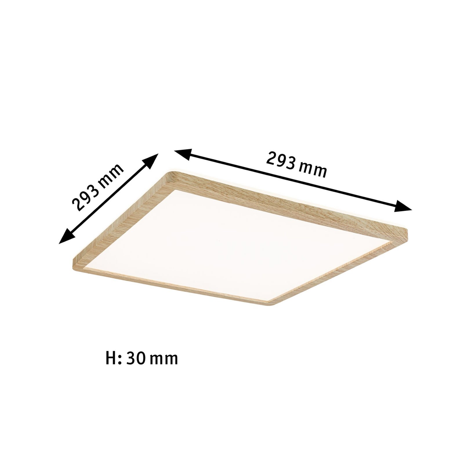 Panneau LED Paulmann Atria Shine 29 cm, finition bois, IP44, 3000 K, Panneau LED Paulmann Atria Shine 29 cm, finition bois, IP44, 3000 K,