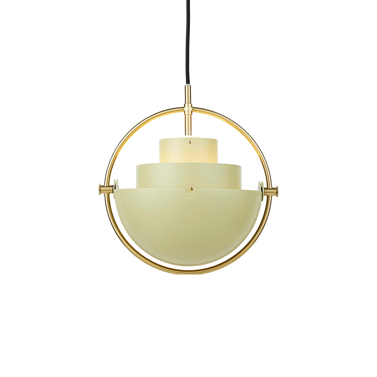 GUBI Multi-Lite pendant light, Ø 36 cm, brass/cream