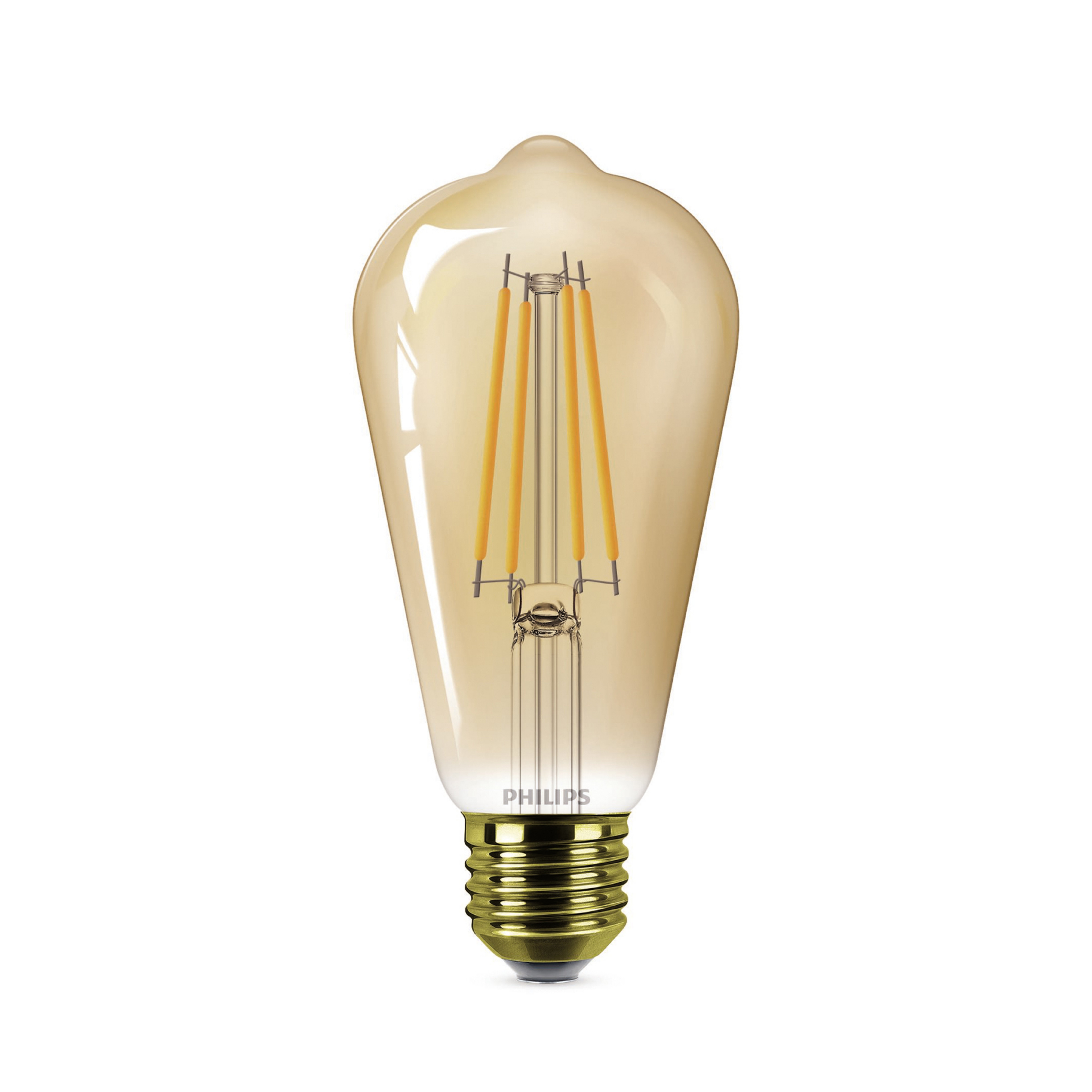 Philips E27 LED rustique ST64 3,1W 1 800K doré