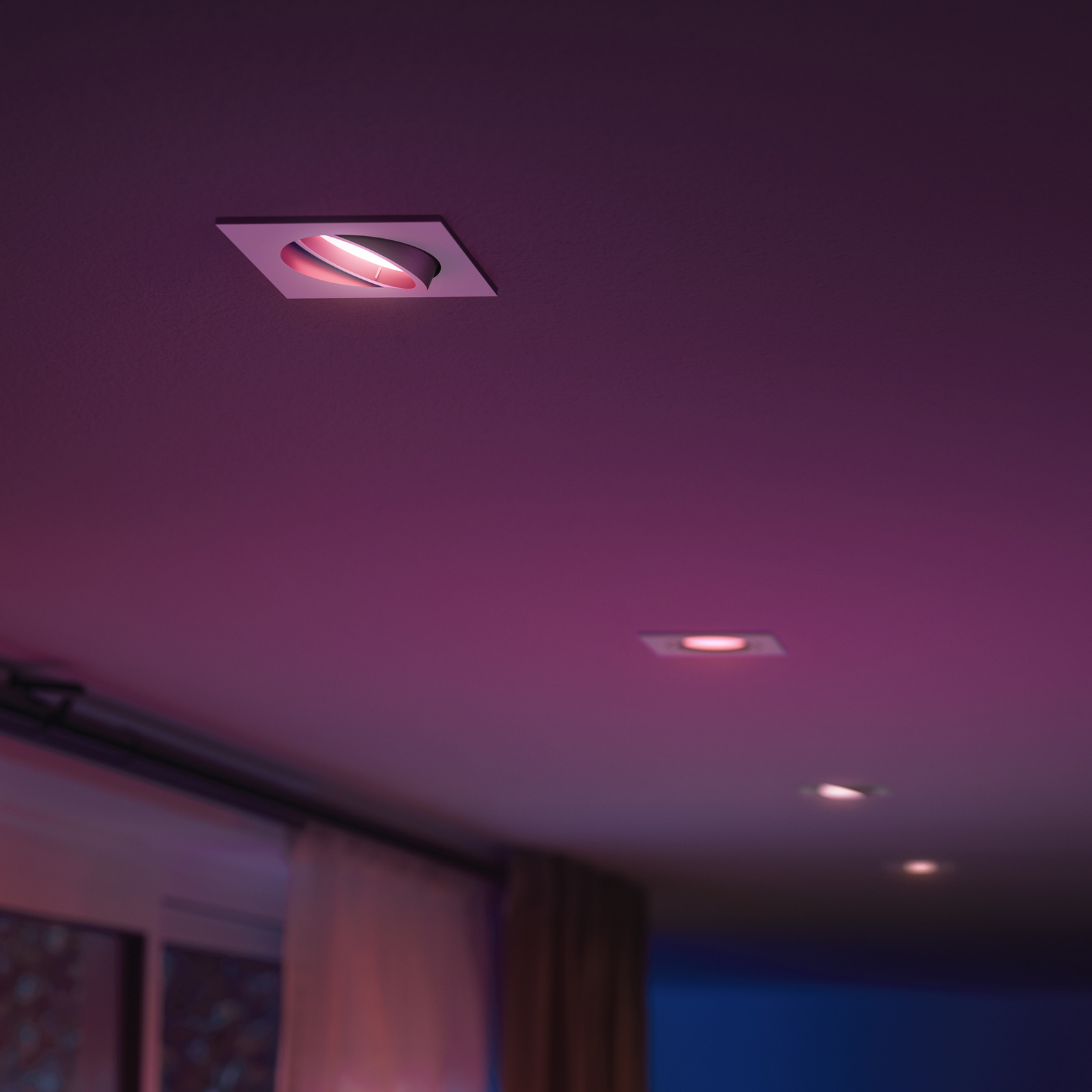 Philips Hue LED upotettava valonheitin Centura, valkoinen, 9x9 cm, CCT, RGB