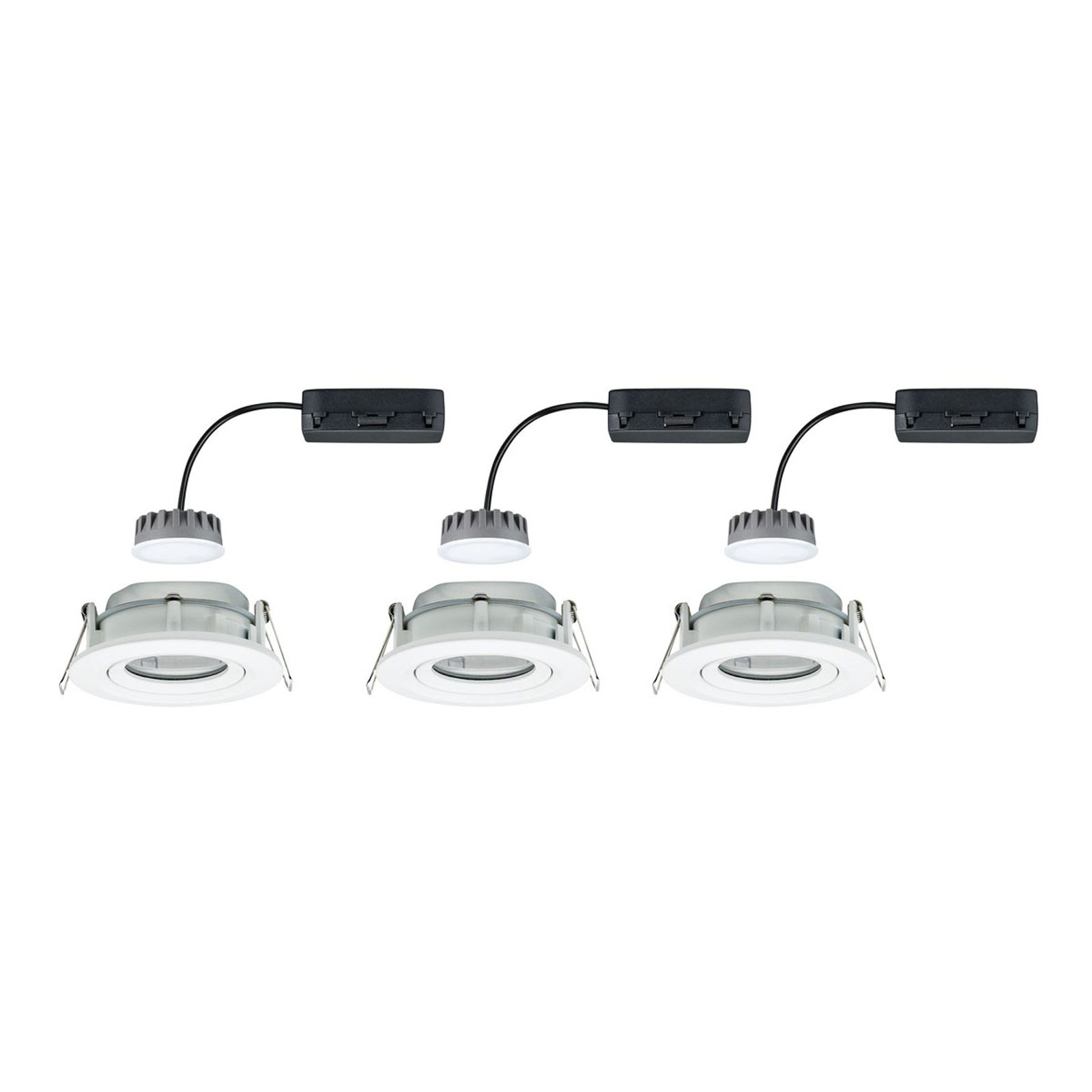 Nova Plus 3-piece LED spot, round, white - Paulmann